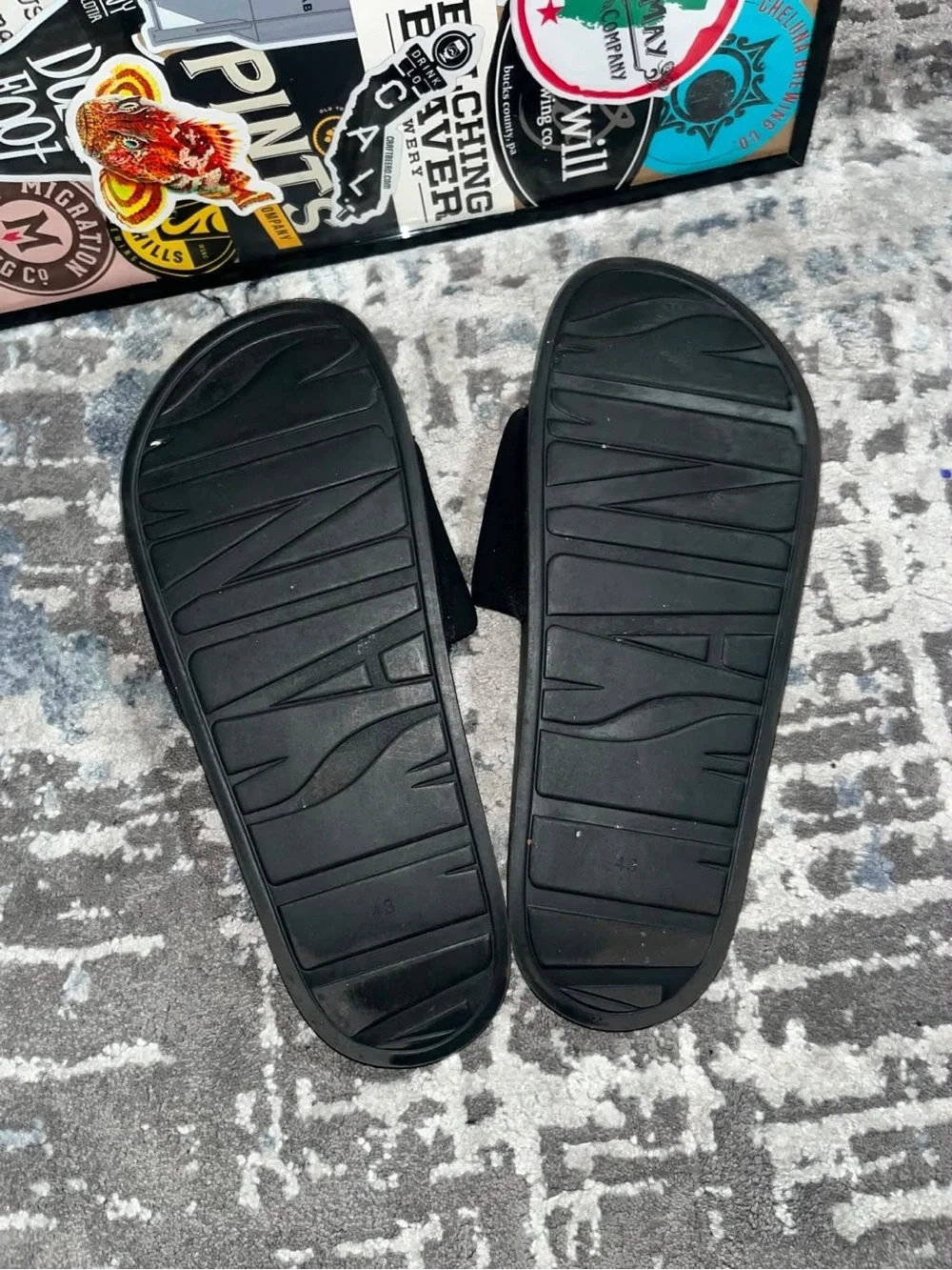 All Saints black slide